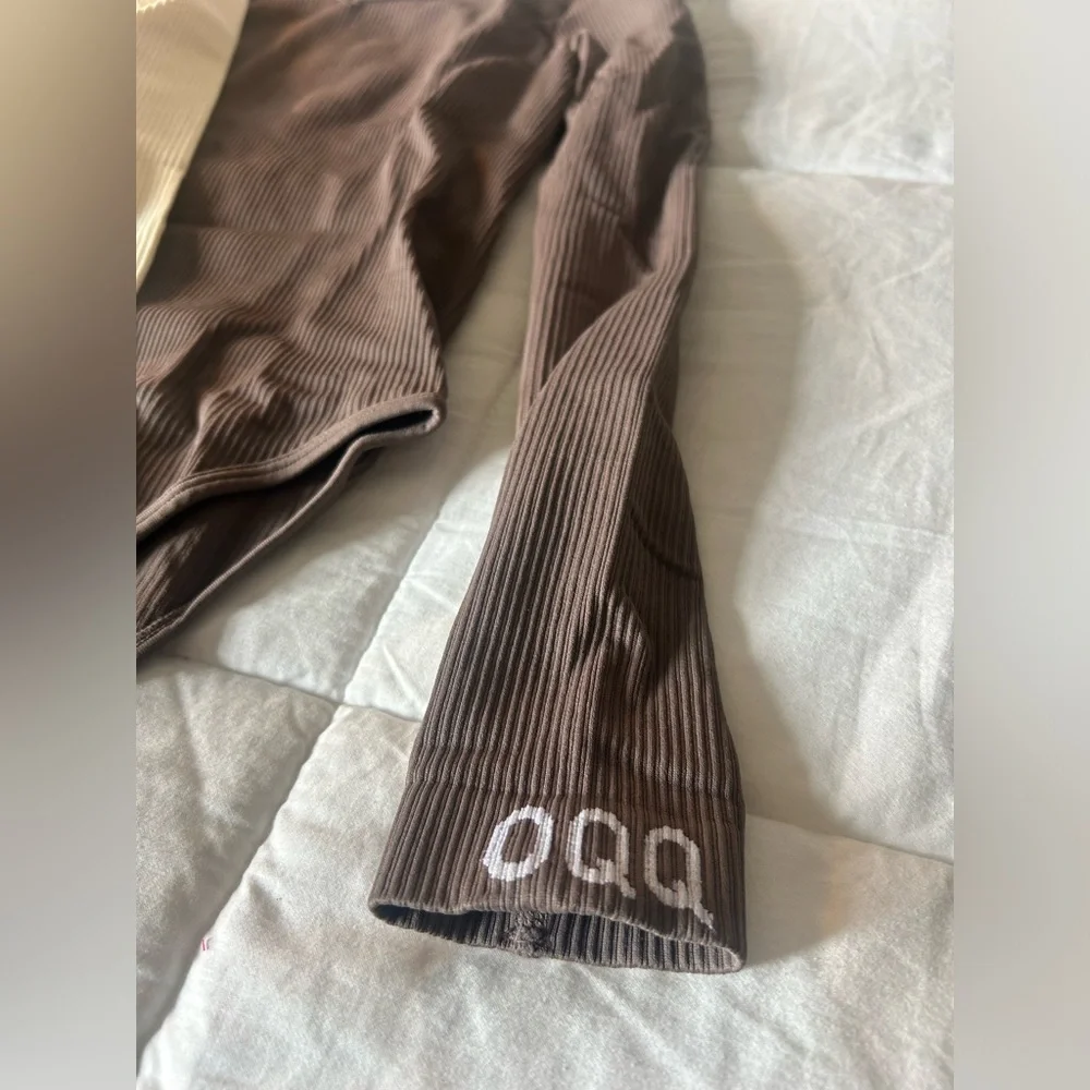 OQQ Women’s Long Sleeve Ribbed Bodysuit - Picture 4 of 6